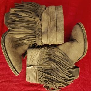 Ankle Fringe Boots - SZ 6.5 Women WORN ONCE!